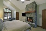 Luxury Master Bedroom with Gas Fireplace, Walk-in Closet and Desk
